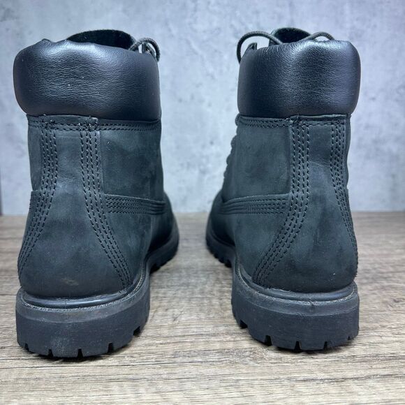 Timberland~Women's~Black Waterproof Nubuck 6” Premium(8658A) Boots~Size 7 - Picture 4 of 11